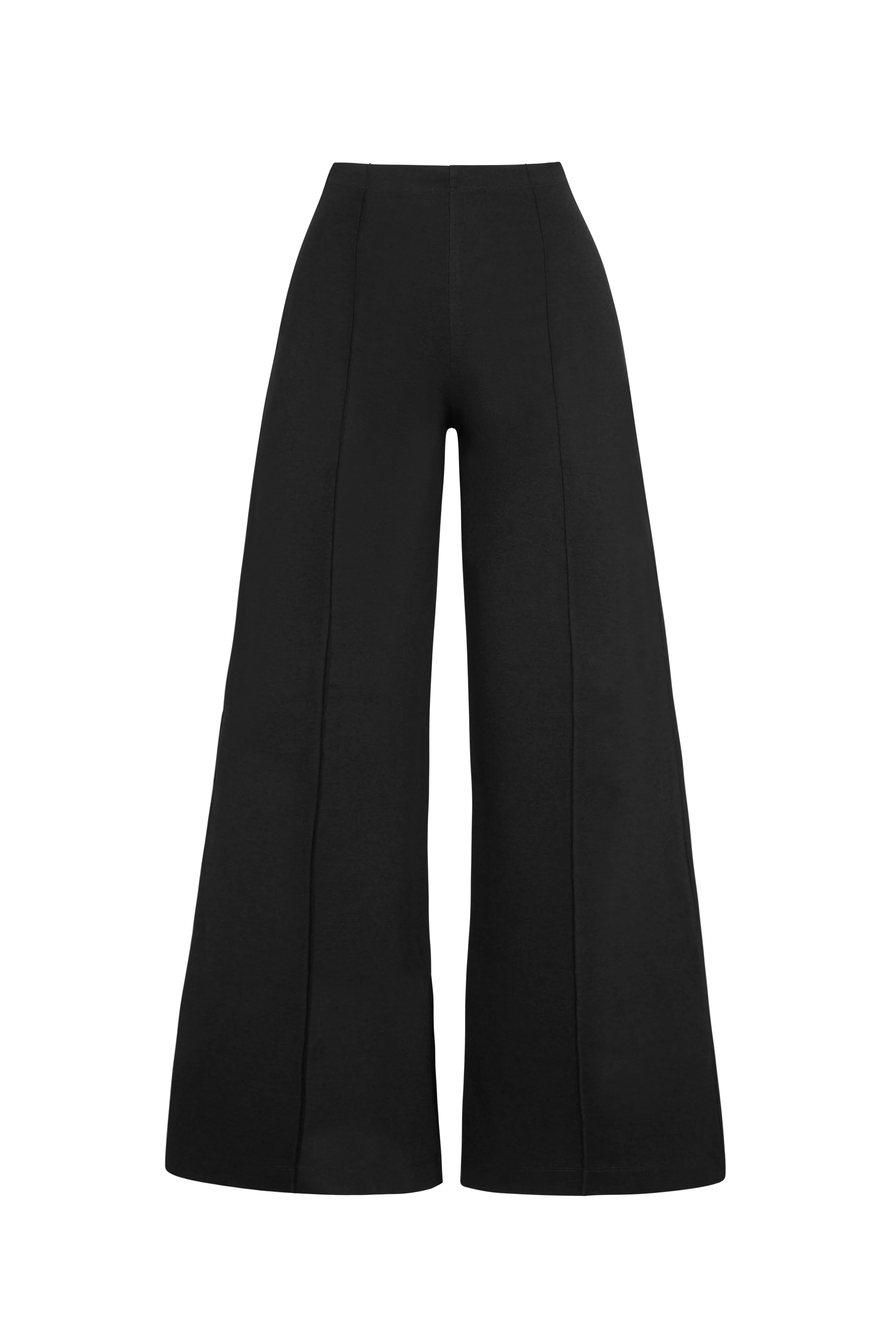 Ponte Knit Wide Leg Pant