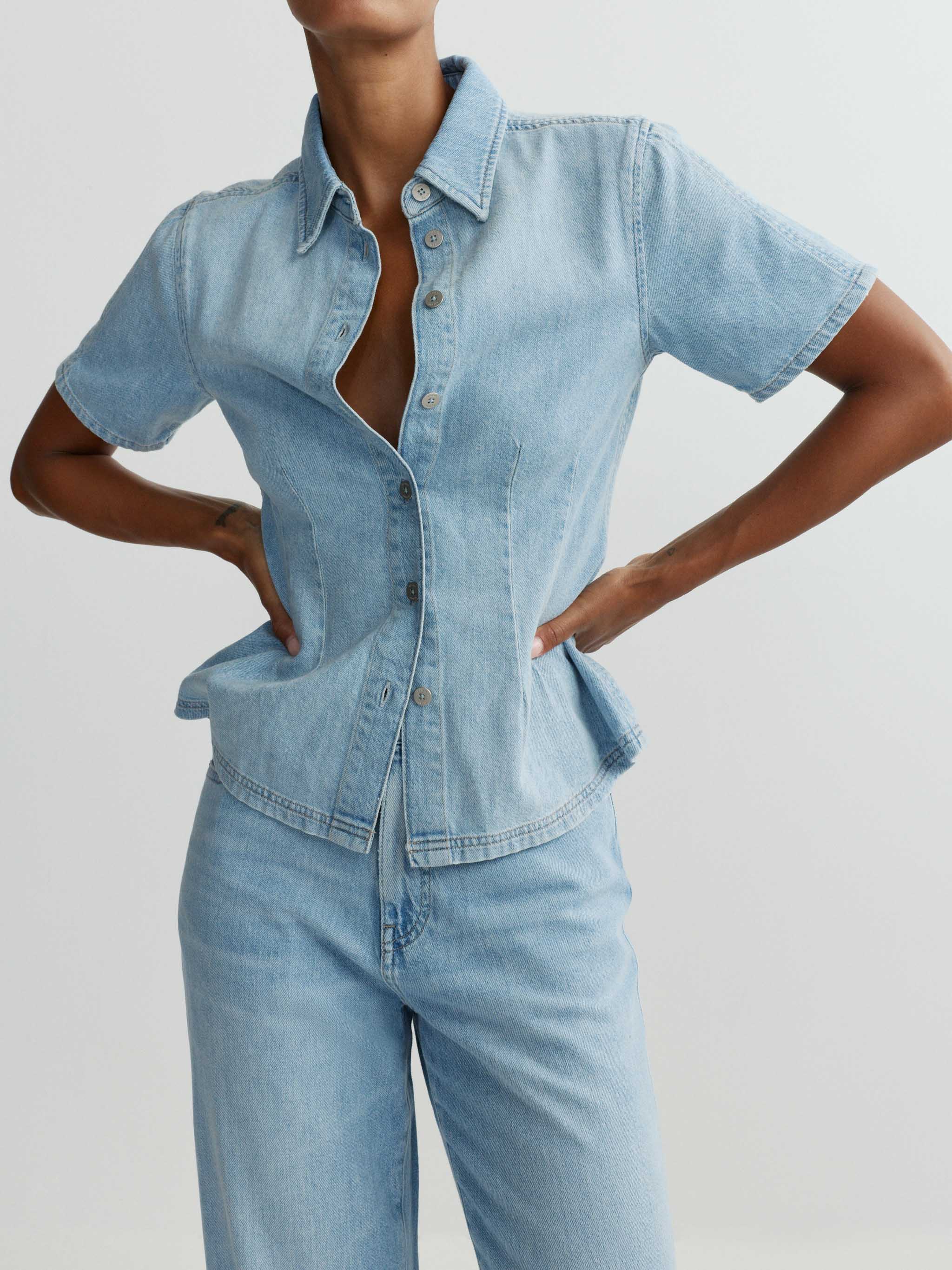 DL1961 Joice Short Sleeve Denim Shirt