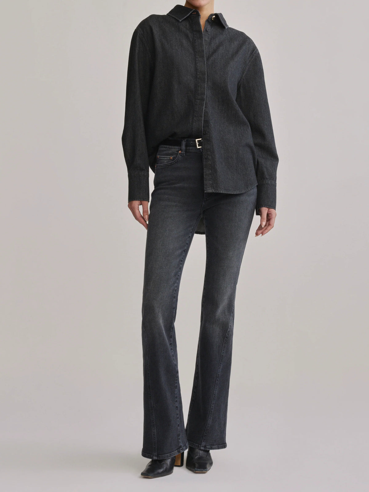 DL1961 Bridget Boot High Rise Instasculpt™ 31.5" Jeans - Nightshade Seamed