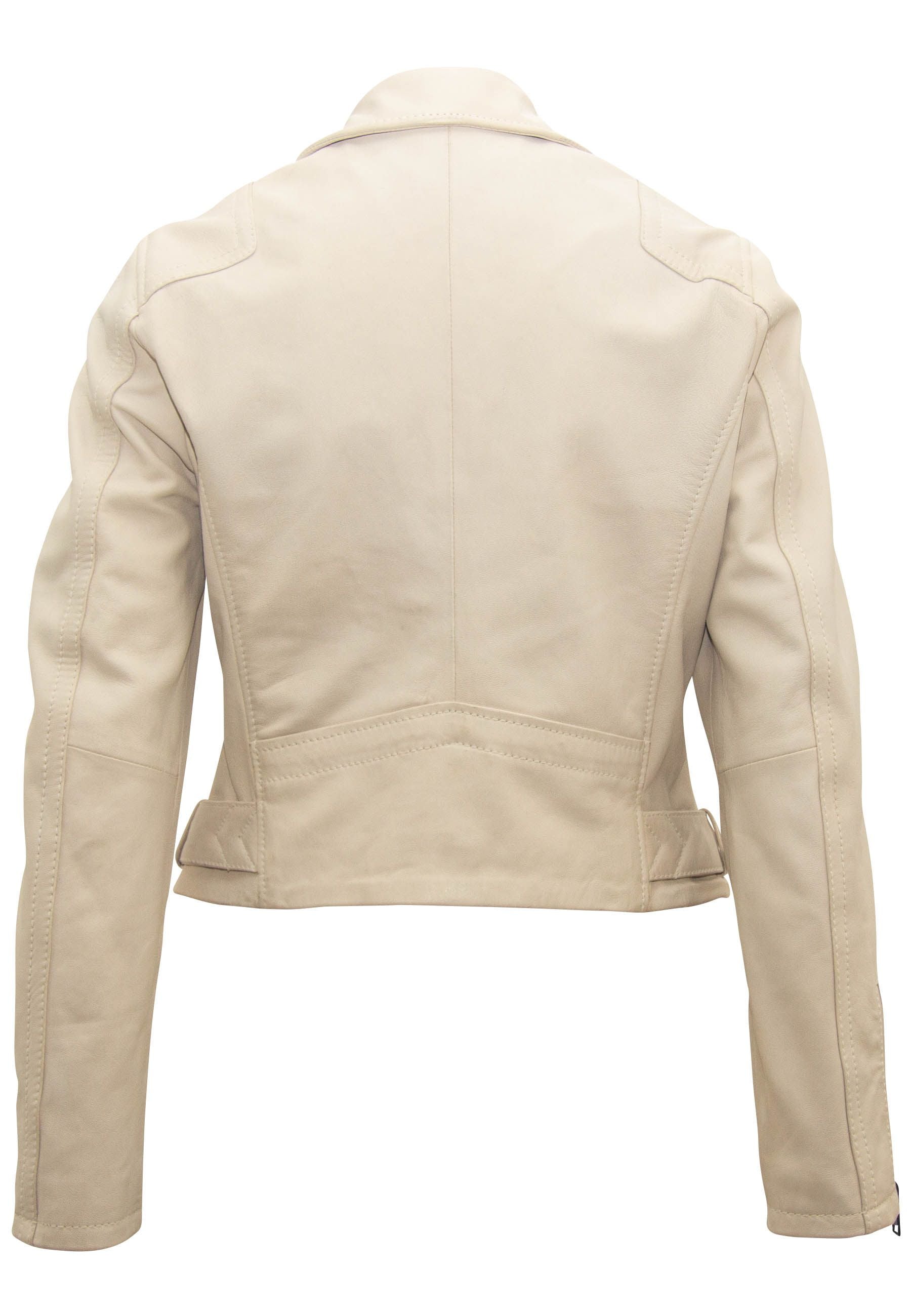 Bita Cropped Leather Moto Jacket