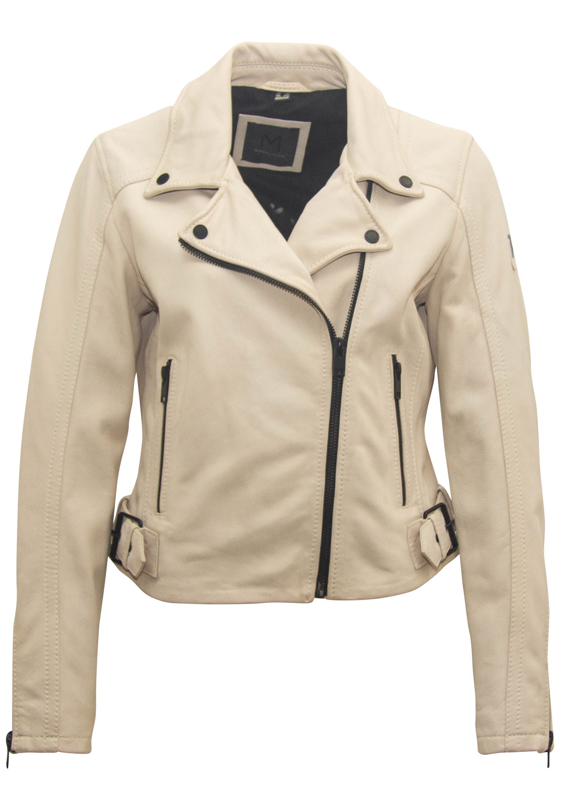 Bita Cropped Leather Moto Jacket