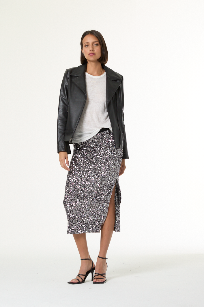 Tyla Sequins Midi Skirt