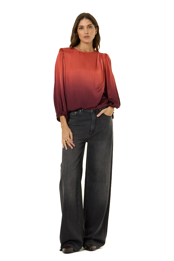 YFB Cedar Draped Top - Mud Ombre