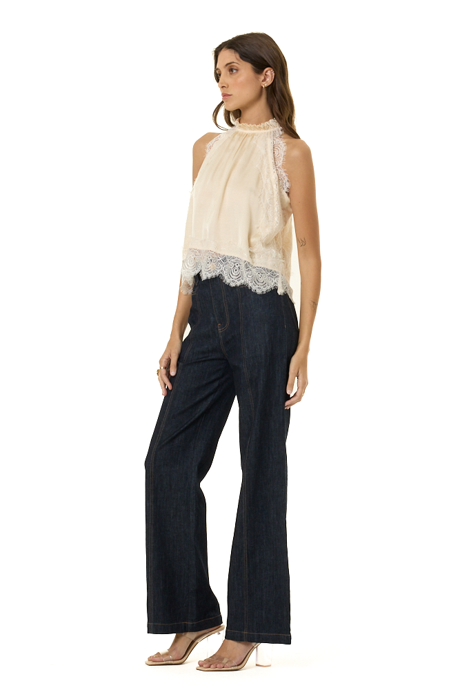 YFB Celest Lace Top - Chalk