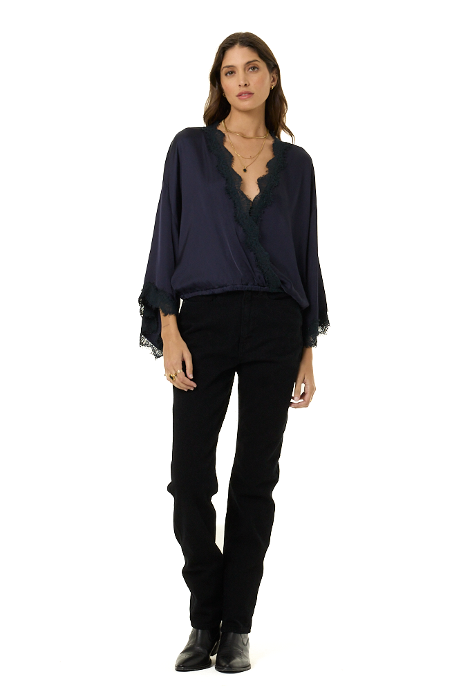 YFB Tia Lace Top - Midnight