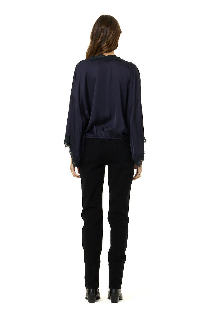 YFB Tia Lace Top - Midnight