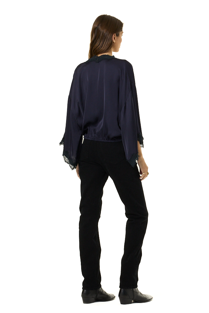YFB Tia Lace Top - Midnight