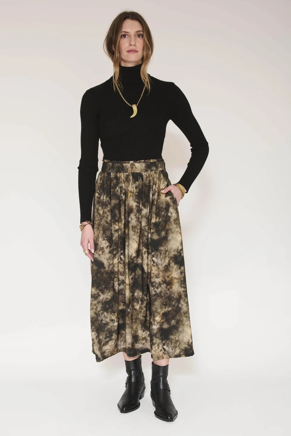 MKT Studio Judia Maxi Skirt - Khaki