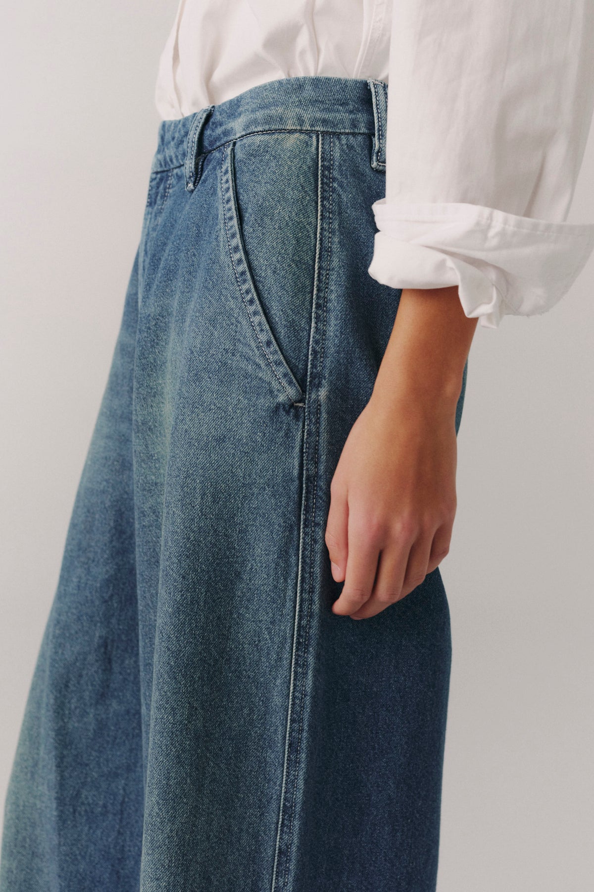 Warp+Weft Venetian Wide Leg Trouser - Sailing Day