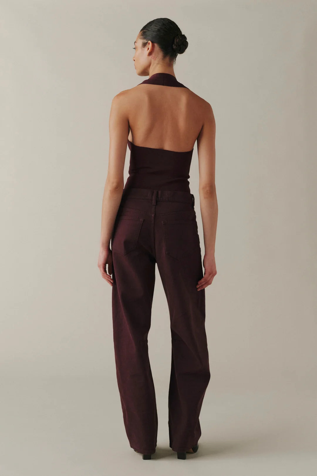 Warp+Weft BNA Soft Curve Barrel Jeans - Garnet