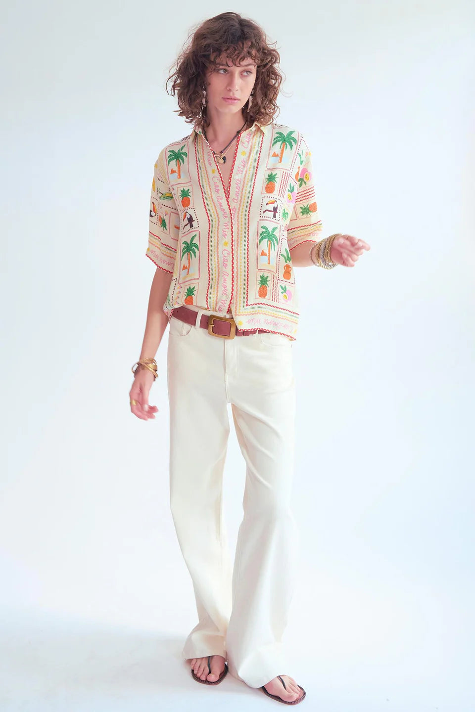 MKT Studio Calso Button Down Blouse