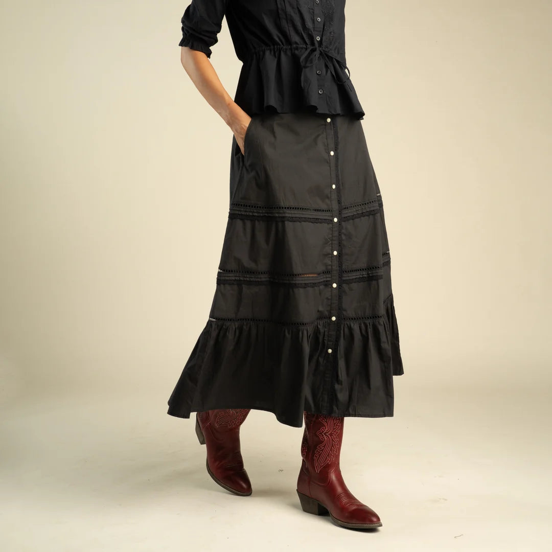 Sendero Prairie Skirt - Black