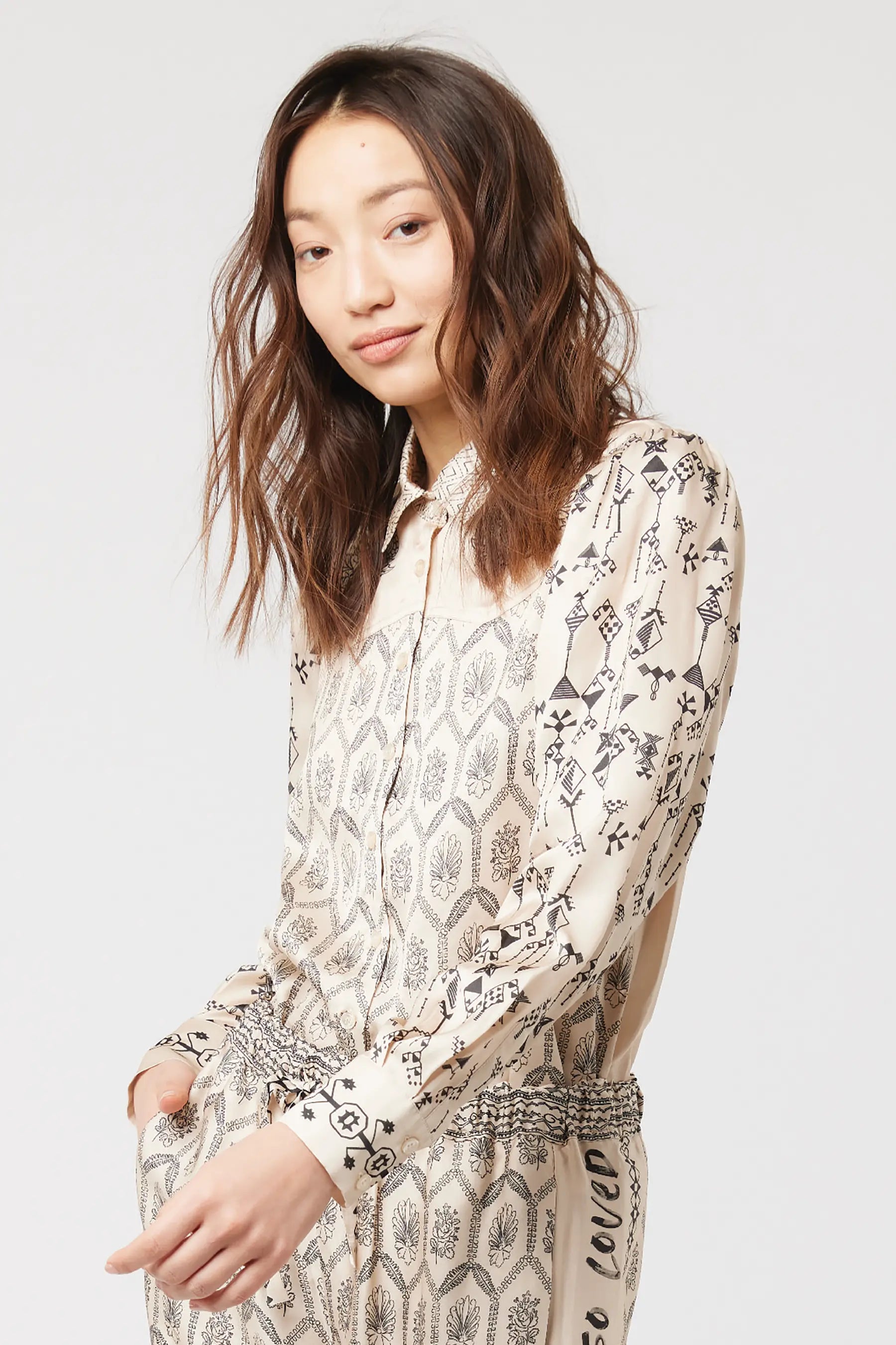 Grace Blossom Print Western Shirt