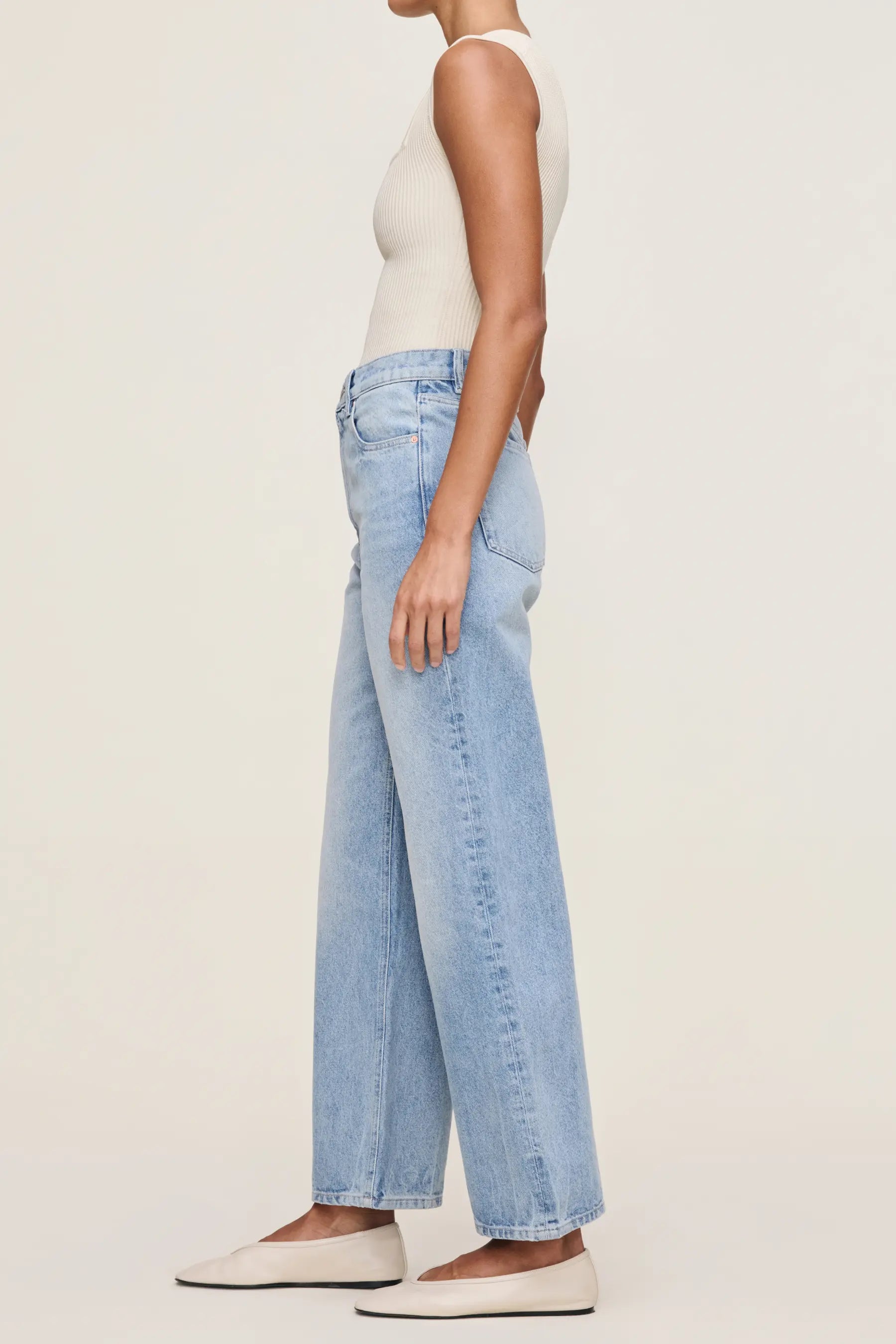 Karmine Refined Wide Leg High Rise Jeans