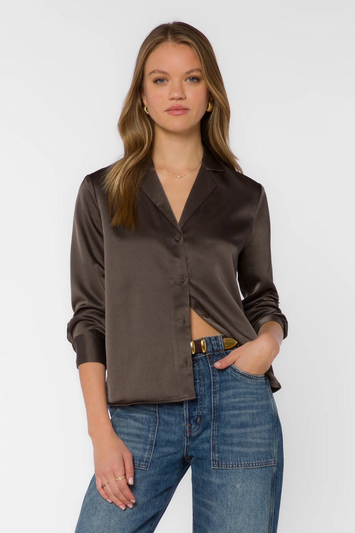 Velvet Heart Kensley Blouse - Bronze Olive