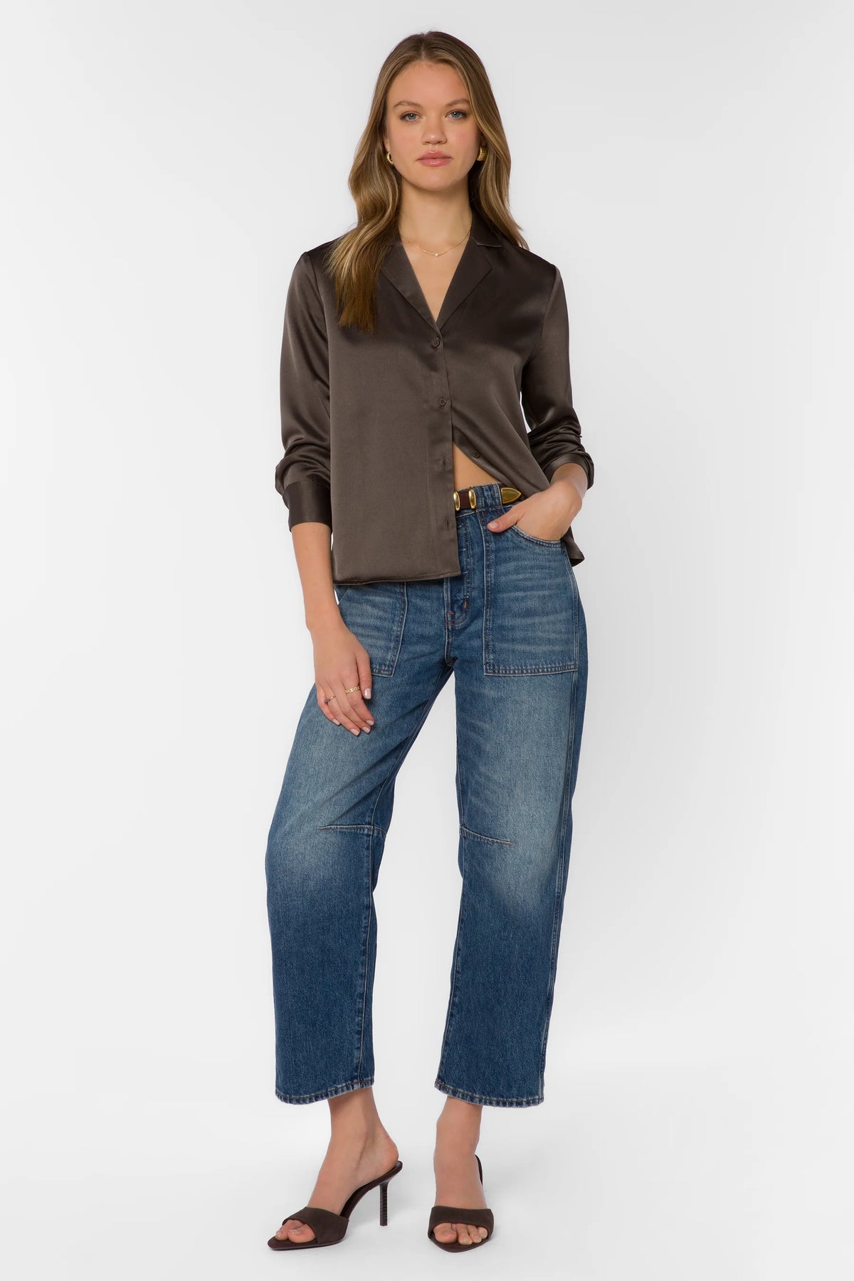 Velvet Heart Kensley Blouse - Bronze Olive
