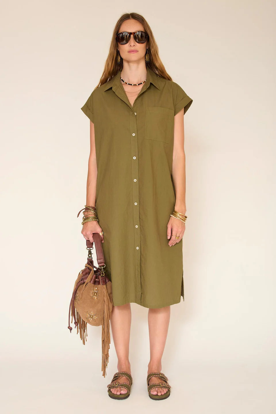 MKT Studio Rayna Shirt Dress - Kaki