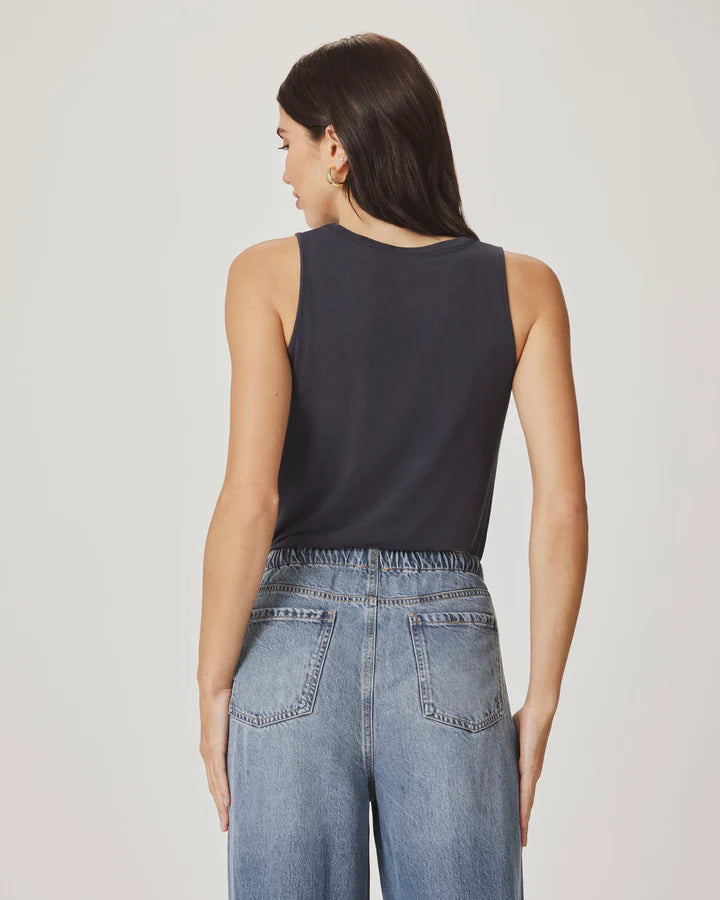 Splendid Bamboo Blend High Neck Tank - Lead