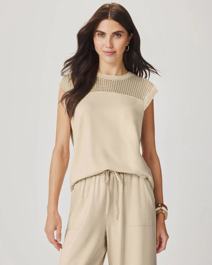 Splendid Jada Sleeveless Top - Light Fawn