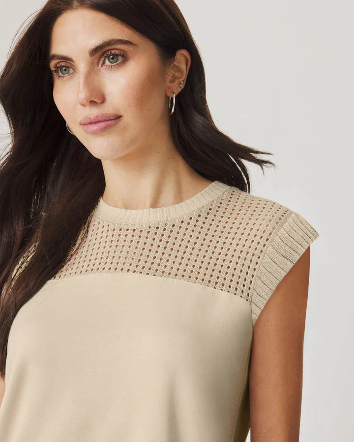 Splendid Jada Sleeveless Top - Light Fawn