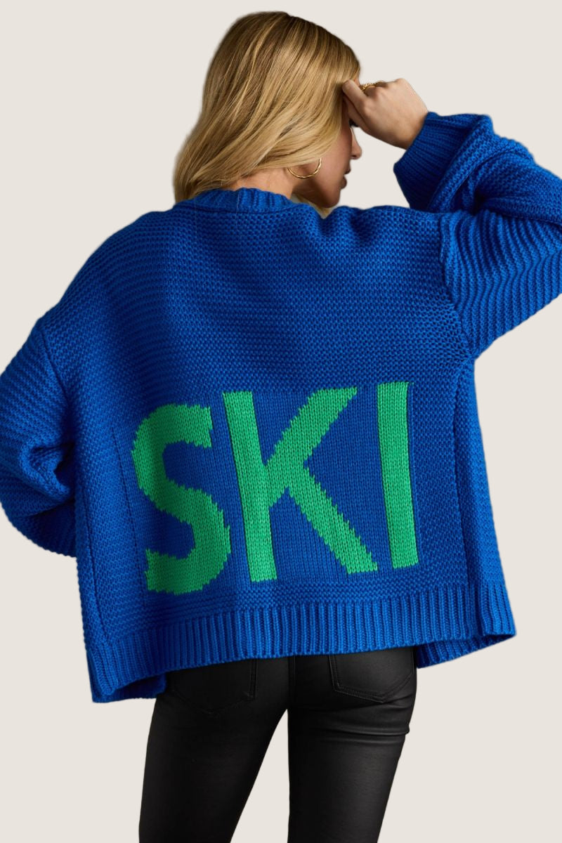 Ski Cardi - Blue