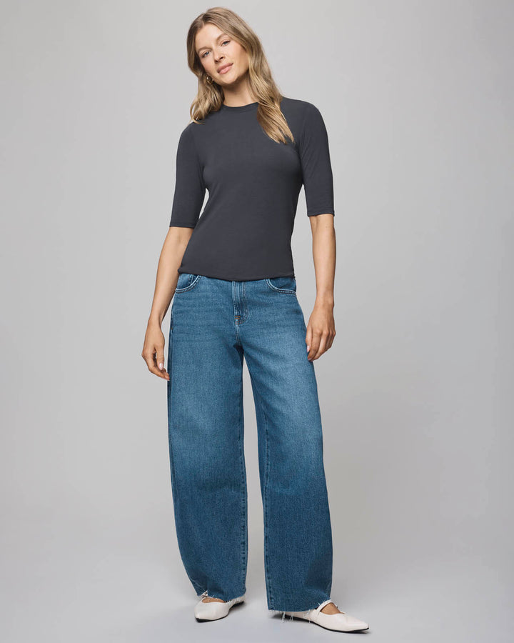 Bamboo Quarter Sleeve Tee - Lead