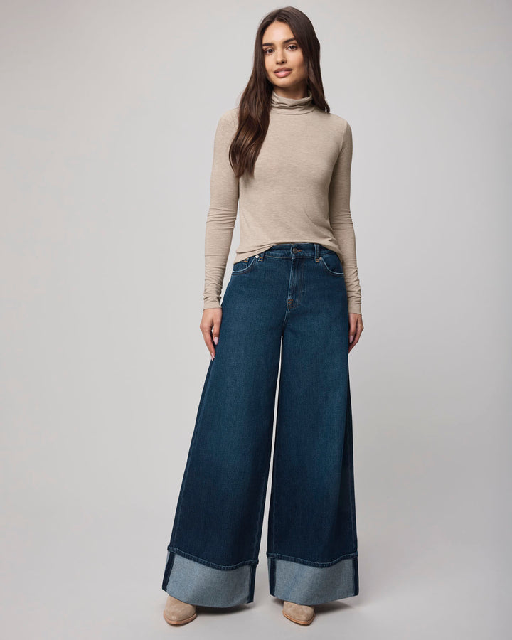 Bamboo Long Sleeve Turtleneck - Light Cedar Heather