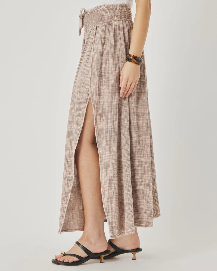 Splendid Ava Gauze Maxi Skirt - Light Wicker