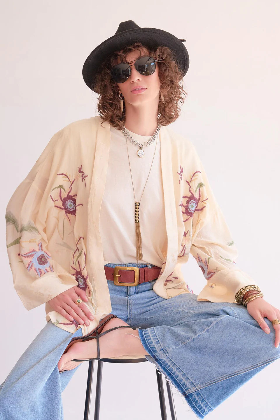 MKT Studio Wiske Embroidered Kimono