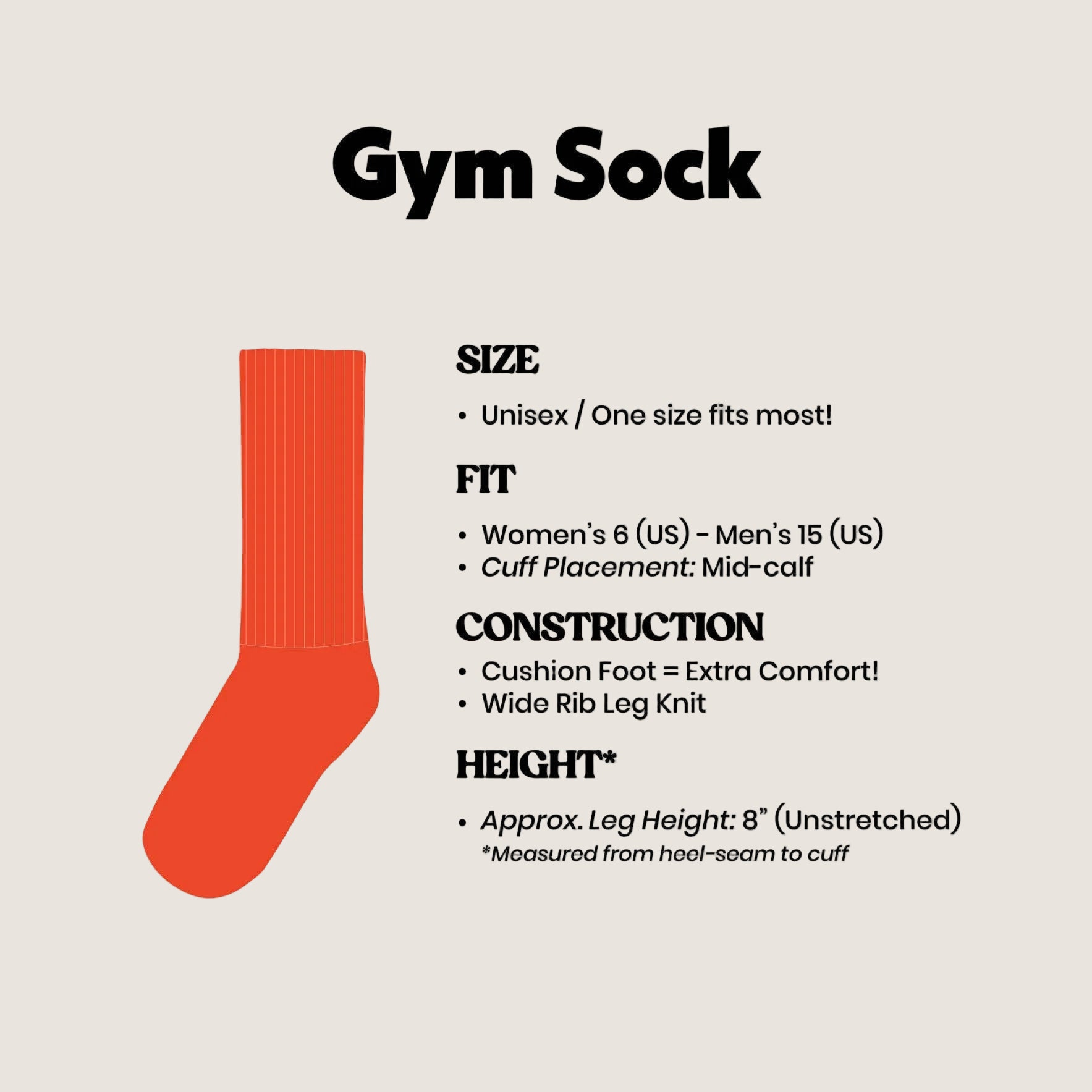 Hot and Flashy Gym Crew Socks