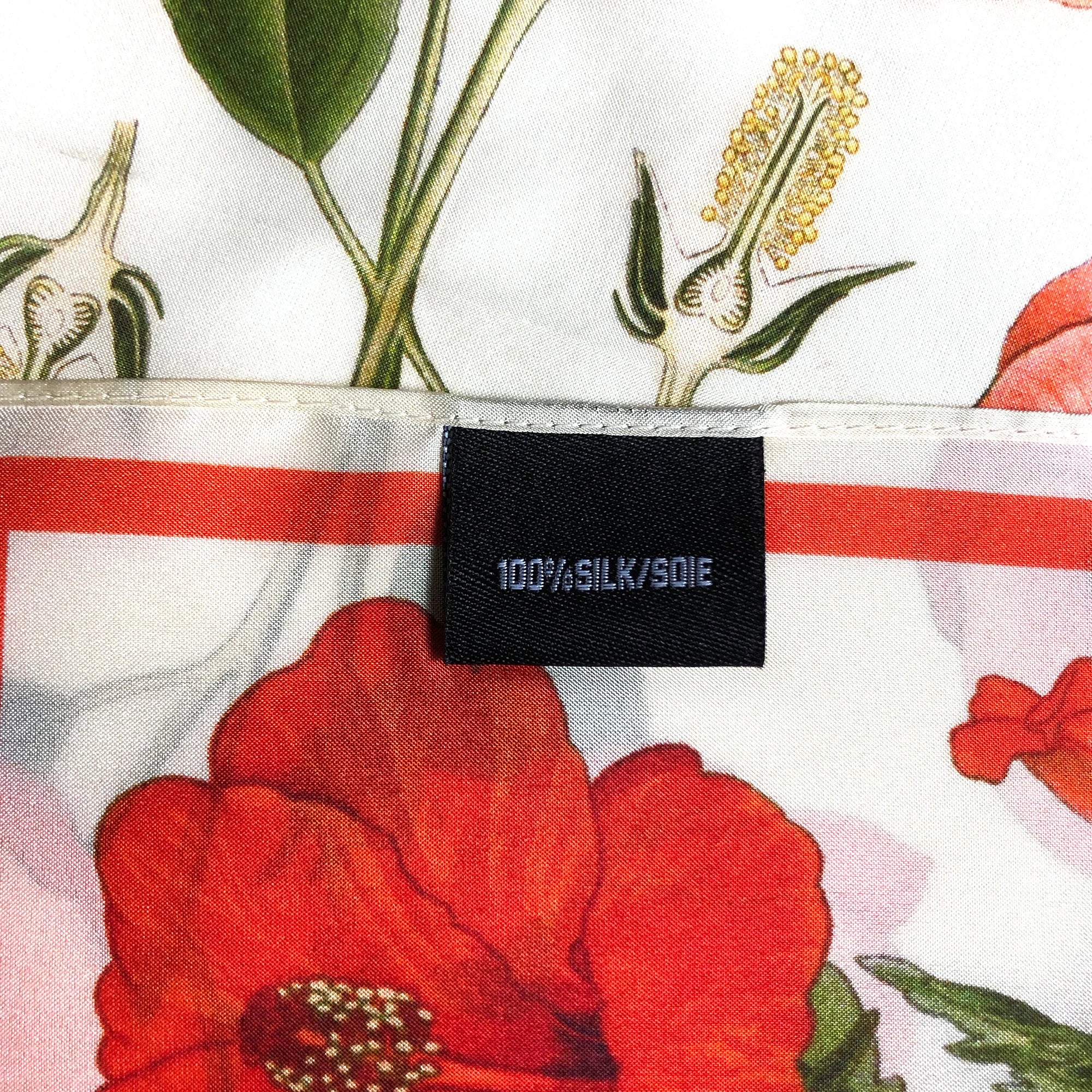 Botanical Hibiscus Silk Scarf