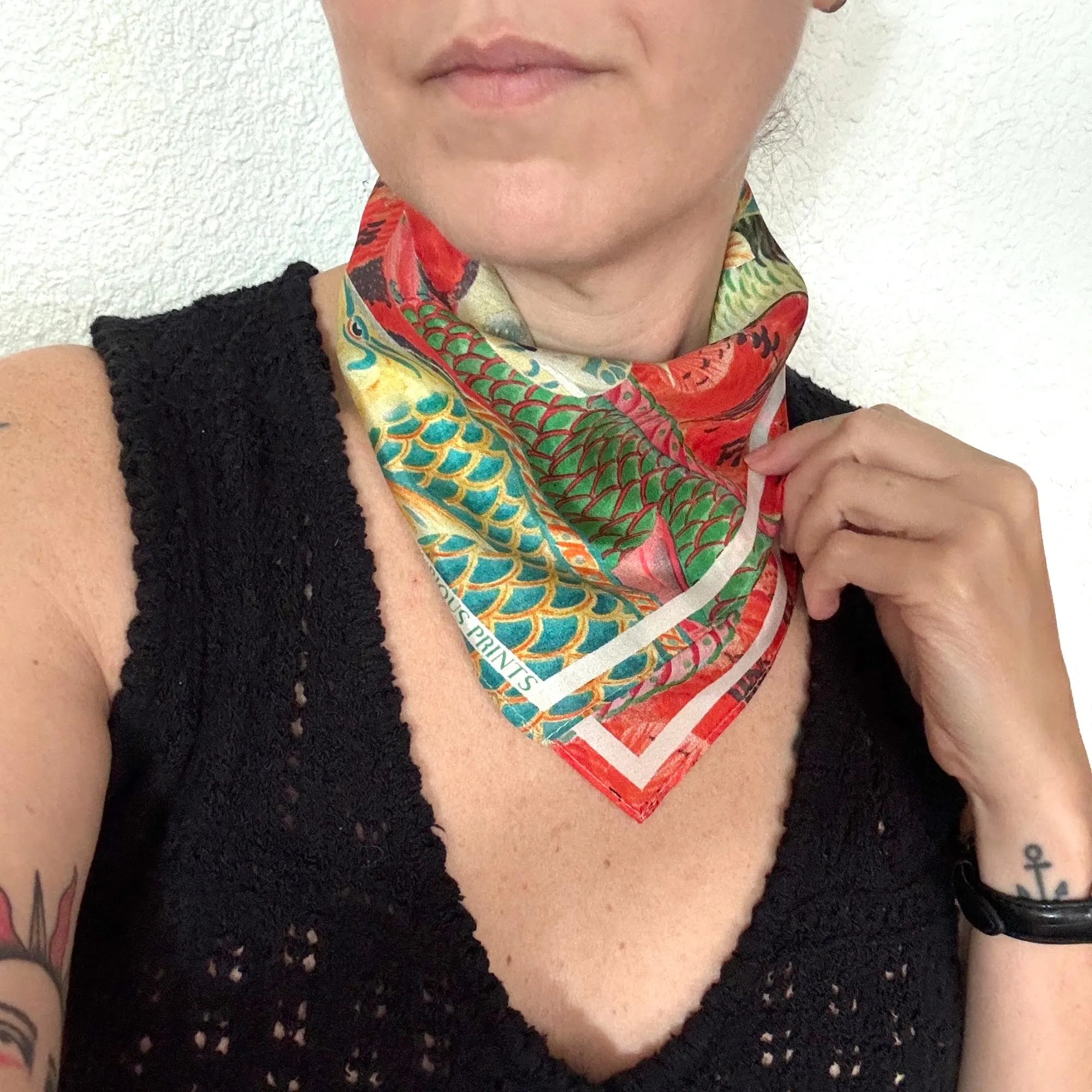 Tropical Fish Silk Scarf