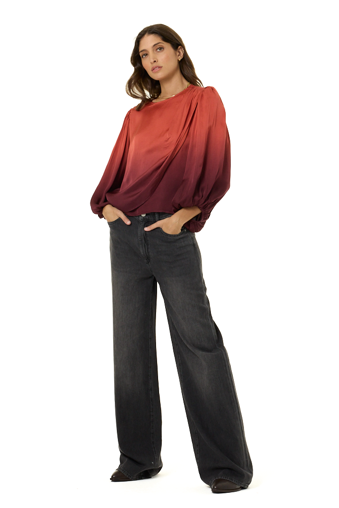 YFB Cedar Draped Top - Mud Ombre