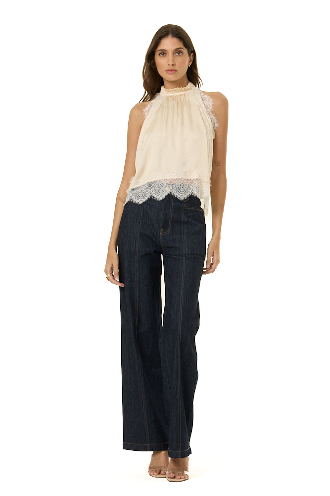 YFB Celest Lace Top - Chalk