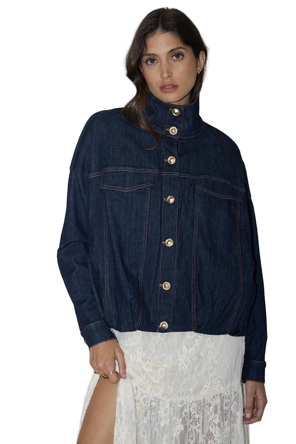 YFB Nolen Bomber Jacket - Dark Indigo Denim