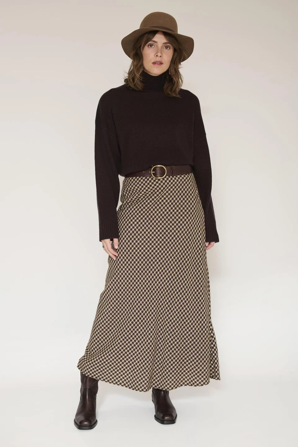 MKT Studio Jupe Jolio-Checks Maxi Skirt