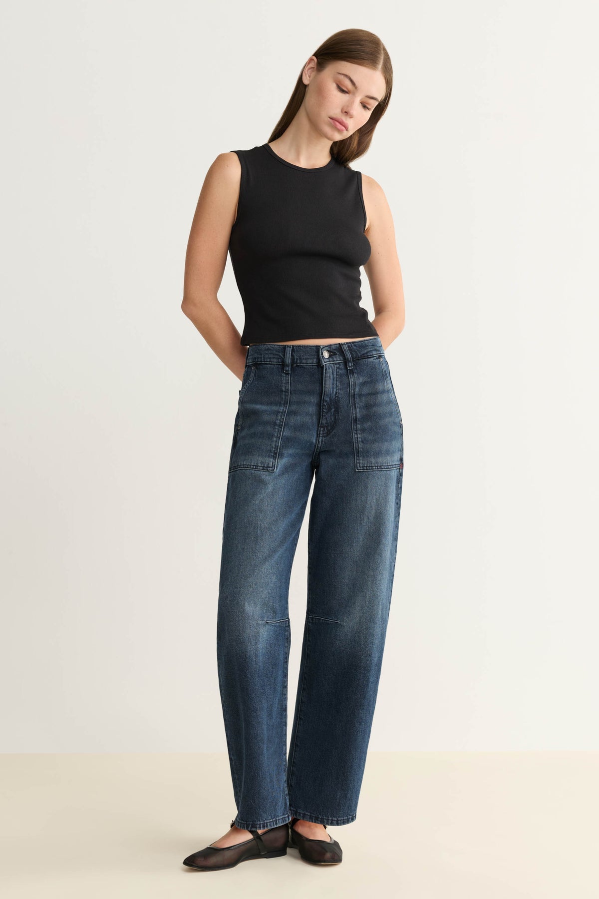 BNA Soft Curve Barrel Jeans