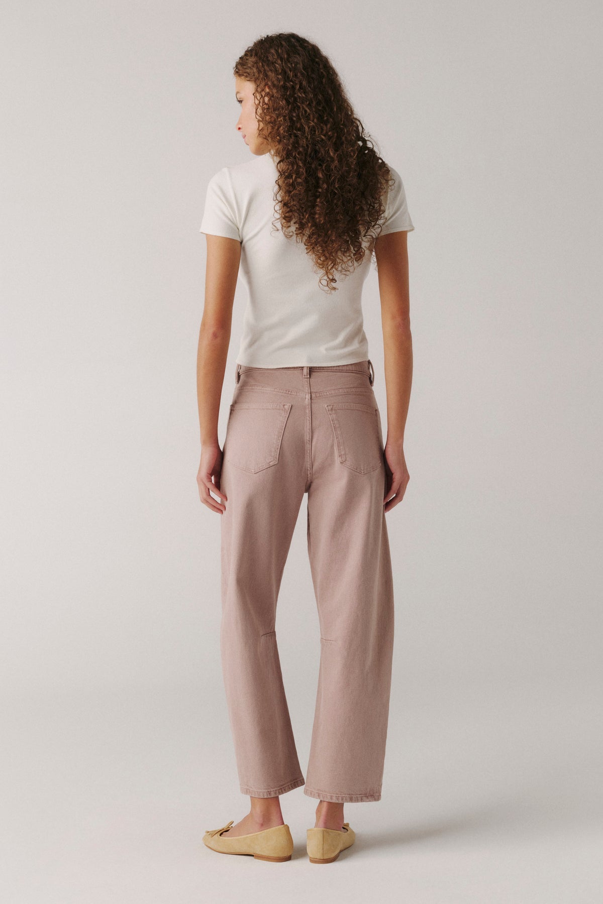 Warp+Weft BNA Soft Curve Barrel Jeans - Rosewood