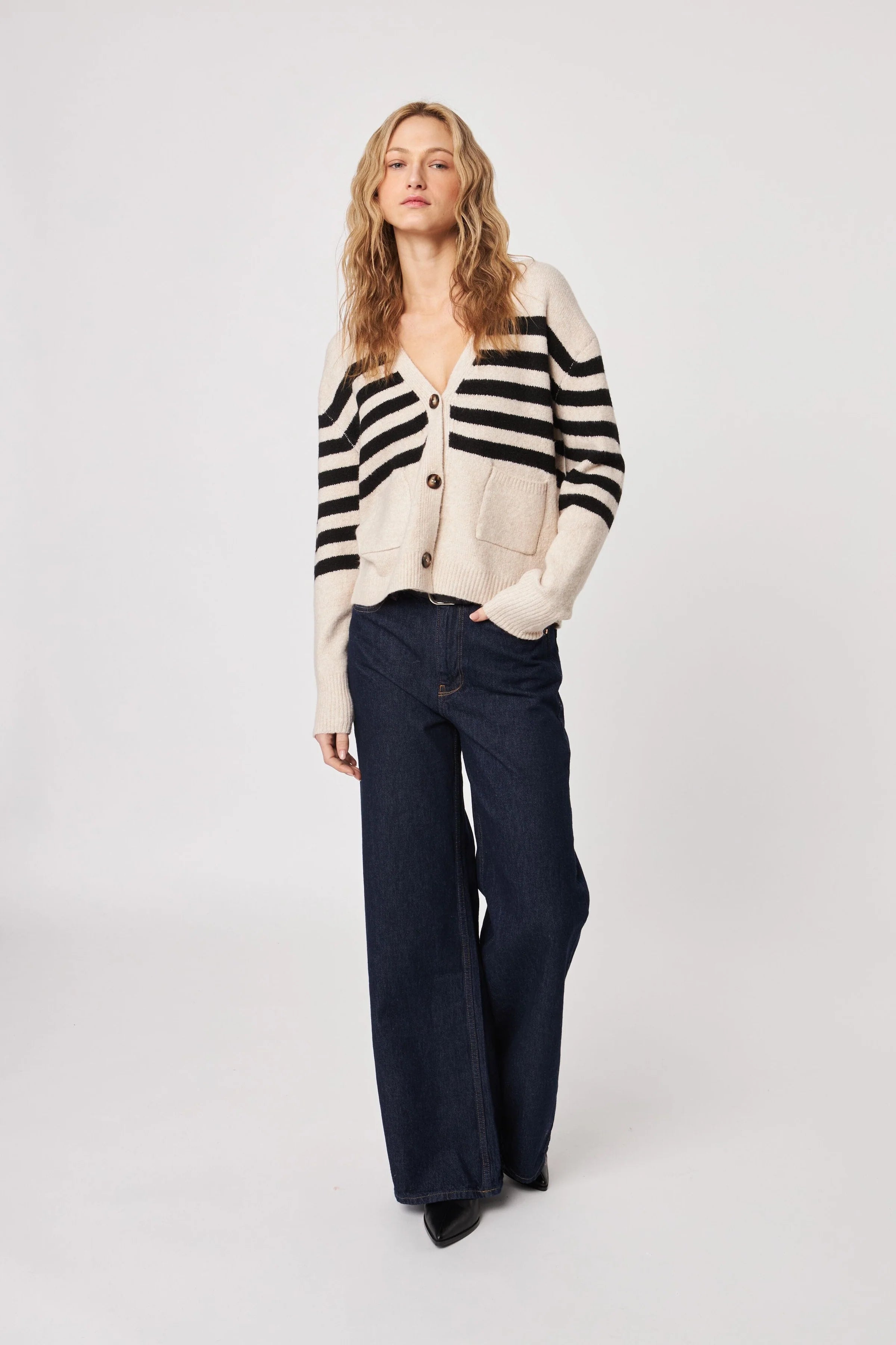 Stanley Cardi - Nougat Stripe