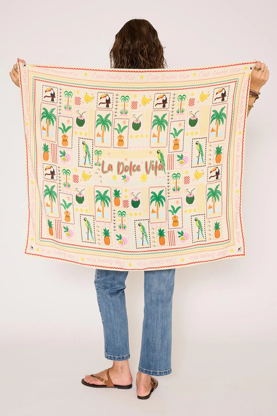 MKT Studio Falesco Tropical Print Scarf