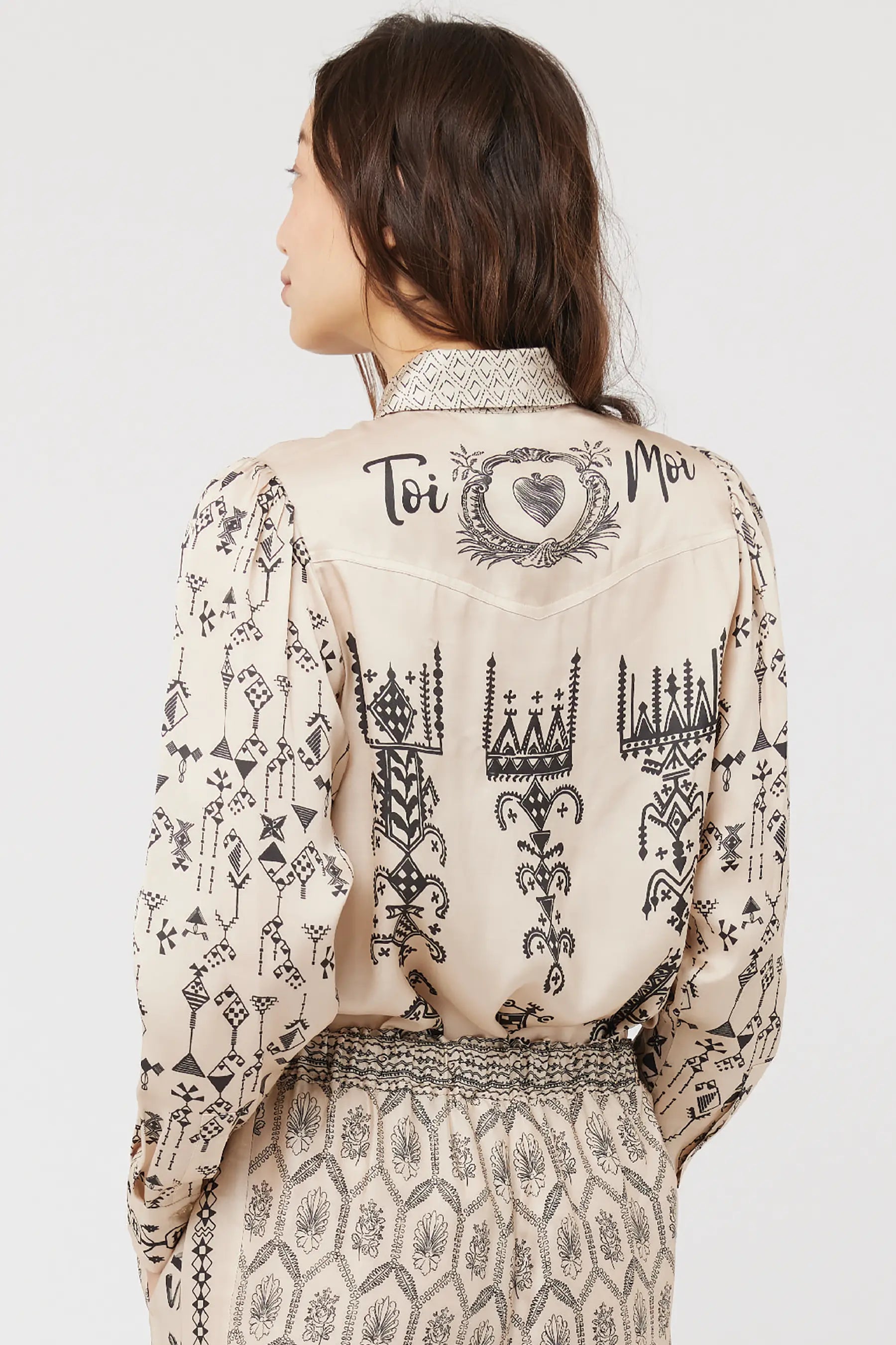 Grace Blossom Print Western Shirt
