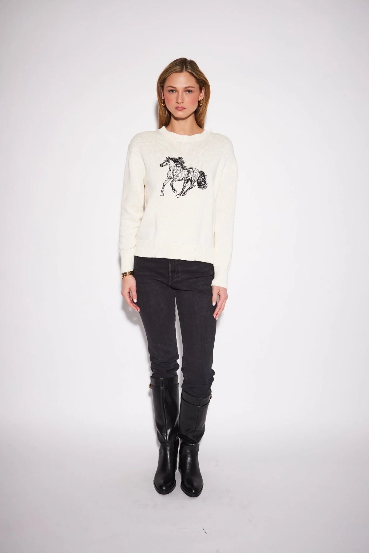 JOHN + JENN Nate Pullover - Equestrian Pearl
