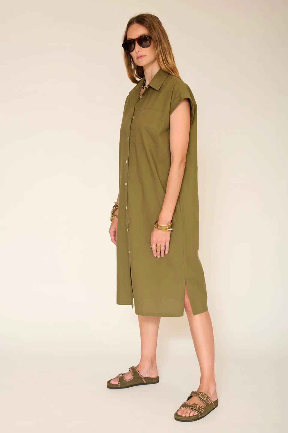 MKT Studio Rayna Shirt Dress - Kaki