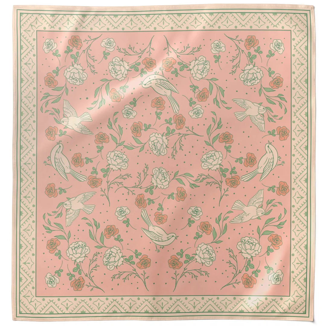 Sendero Rose Dove Bandana Scarf - Pink