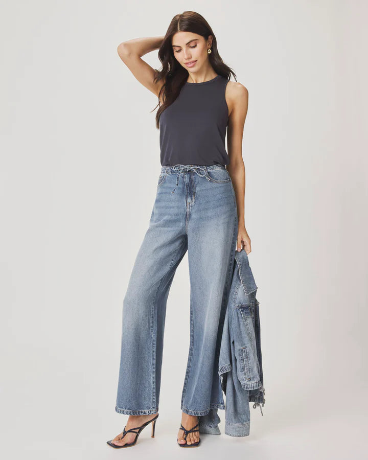 Splendid Bamboo Blend High Neck Tank - Lead