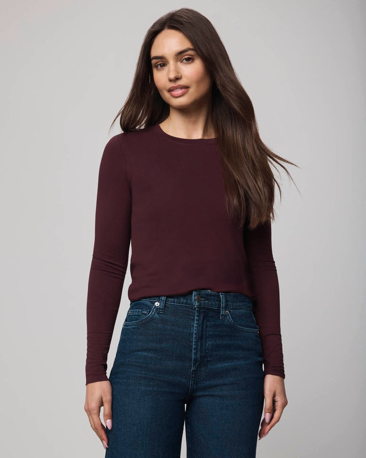 Bamboo Long Sleeve Tee - Dark Plum