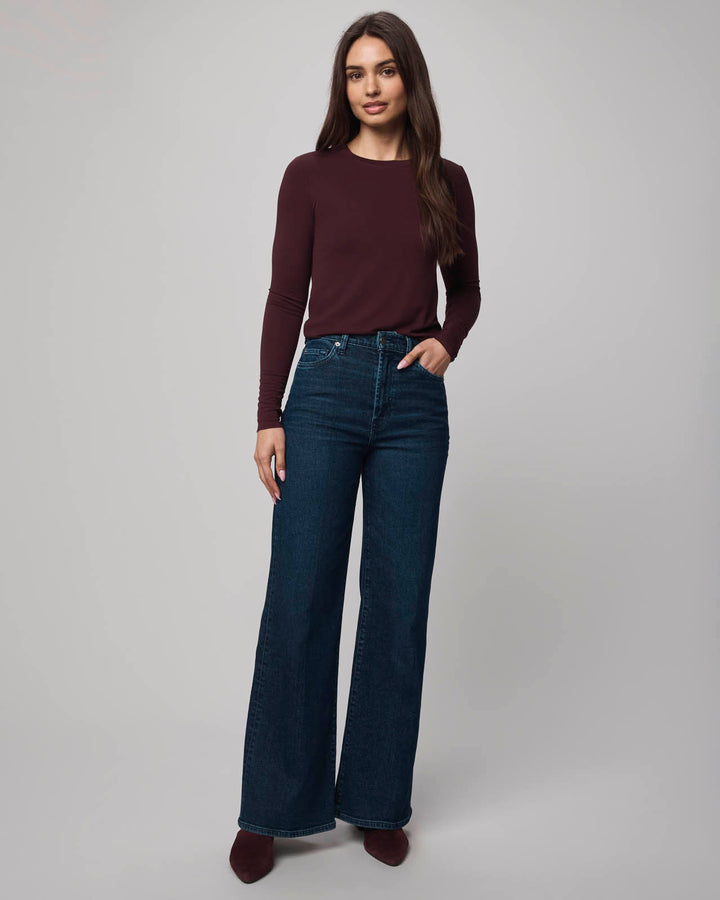 Bamboo Long Sleeve Tee - Dark Plum