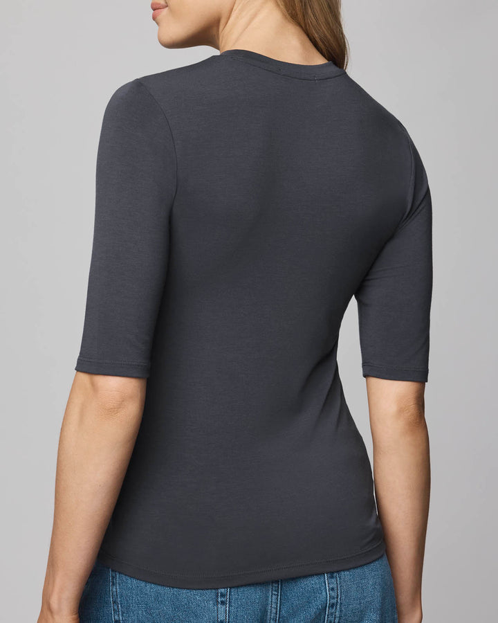 Bamboo Quarter Sleeve Tee - Lead