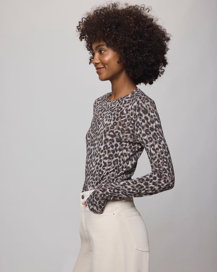 Bamboo Long Sleeve Tee - Leopard Print