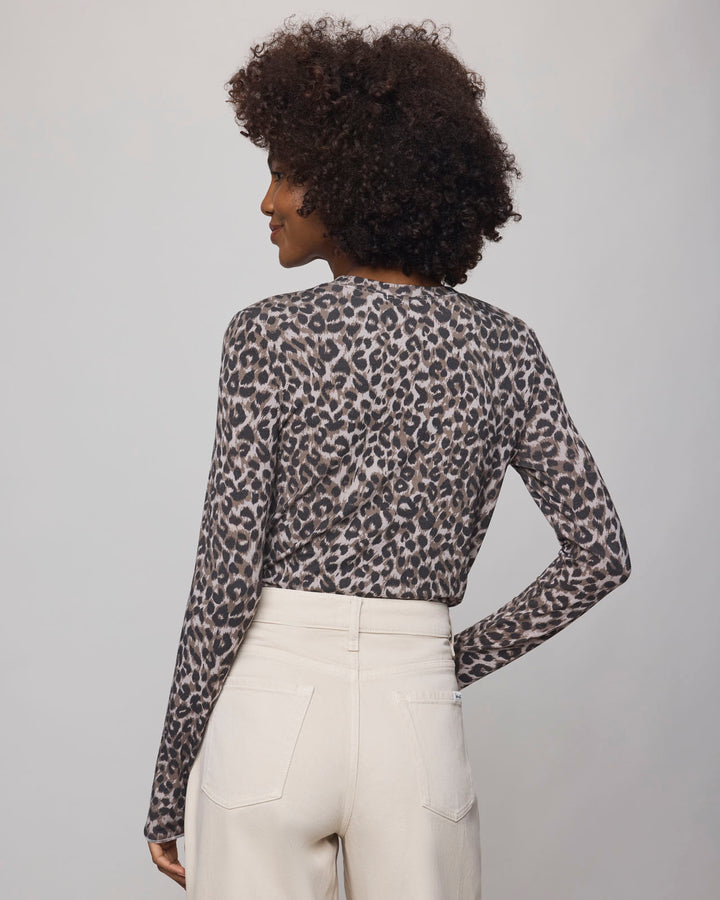 Bamboo Long Sleeve Tee - Leopard Print
